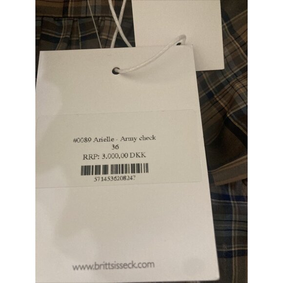 Plaid Long-Sleeve Dress with Bow Tie - Picture 9 of 11